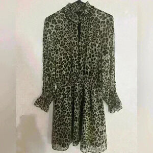 RACHEL by Rachel Roy Cheetah Print Long Sleeve Dress